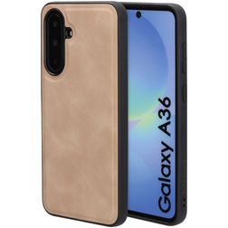 Mobiparts Classic Samsung Galaxy A36 MagSafe TPU / Leatherette Back cover - Moonstone Beige