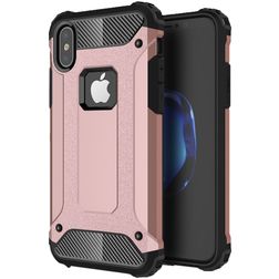 Mobigear Outdoor iPhone X Plástico rígido Capa traseira Antichoque - Rosa dourado