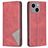 Mobigear Rhombus Slim iPhone 15 Plus Plånboksfodral - Röd