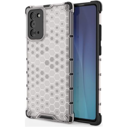 Mobigear Honeycomb Samsung Galaxy Note 20 Hard Case Back cover Shockproof - Grey