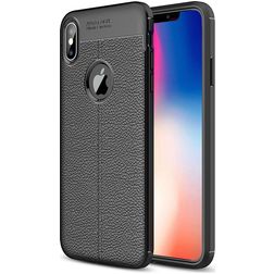 Mobigear Luxury iPhone XS Max TPU flexible Carcasa - Negro