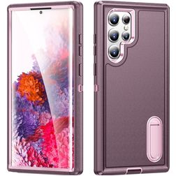 Mobigear Rugged Stand Samsung Galaxy S23 Ultra Hard Case Back cover Shockproof with Stand - Purple