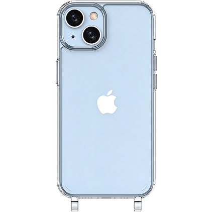 Mobigear Mix & Match Transparent iPhone 14 Plus Flexibel TPU Skal med rem - Transparent