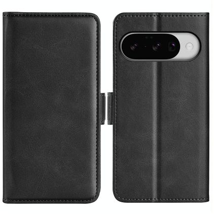 Mobigear Slim Magnet Google Pixel 10 Pro Lompakkokotelo + Setelitasku - Musta