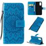 Mobigear Sunflower Samsung Galaxy S20 Wallet case - Blue