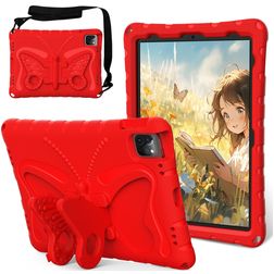 Mobigear Butterfly iPad Air 11 Inch (2025) EVA foam Back cover + Shoulder Strap + Stand - Red