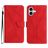 Mobigear Stitch iPhone 17 Knížkové pouzdro Peněženka - Červená