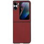 Mobigear Carbon OPPO Find N2 Flip Funda Plástico rígido Carcasa - Rojo