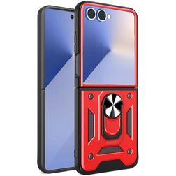 Mobigear Armor Ring Samsung Galaxy Z Flip 7 Hardcase Back cover Antiurto con anello - Rosso