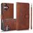 Mobigear Wallet iPhone 16 Plus 2-i-1-plånboksfodral med löstagbart skal med sedelfack - Brun