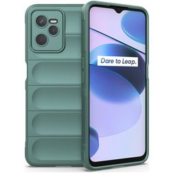 Mobigear Bumpy Realme C35 Joustava TPU Suojakuori - Vihreä