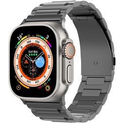 Mobigear Perth Titanium Apple Watch Strap Butterfly closure - 49/46/45/44 mm - Black