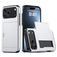 Mobigear Card iPhone 18 Pro Max Hard Case Back cover Shockproof with Card Holder - Silver