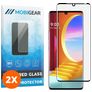 Mobigear Curved LG Velvet Cristal templado Protector de pantalla - Compatible con fundas - Negro (pack de 2)