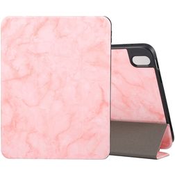 Mobigear Tri-Fold Marble iPad 10 (2022) Cover a libro + Portapenna - Rosa