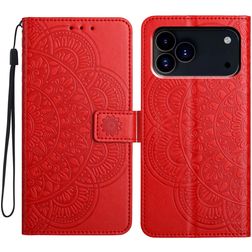 Mobigear Mandala iPhone 18 Pro Pungetui med Seddelrum - Rød