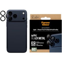 PanzerGlass Hoops iPhone 17 Pro Max Cristal templado Protector de lente de cámara - Compatible con fundas - Negro