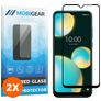 Mobigear Premium Wiko View 4 Cristal templado Protector de pantalla - Compatible con fundas - Negro (pack de 2)