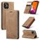 CaseMe 013 iPhone 12 Mini Capa livro Carteira - Castanho