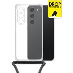 My Style Loop Transparente Samsung Galaxy S23 Plus TPU flexível Capa com cordão - Transparente