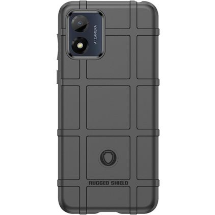 Mobigear Rugged Shield Motorola Moto E13 Fleksibel TPU Bagsidecover Stødsikkert - Sort