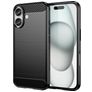 Mobigear Brushed Slim iPhone 16 Plus Flexibel TPU Skal - Svart