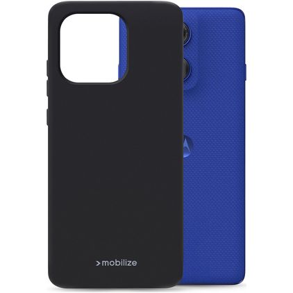 Mobilize Rubber Gelly Motorola Edge 60 Pro TPU flexible Carcasa - Negro