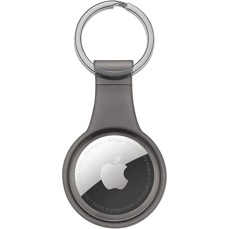 Xccess Keychain Apple AirTag Cover Fleksibel Silikone Nøglering - Sort