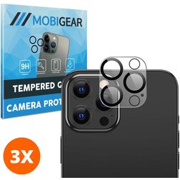 Mobigear iPhone 12 Pro Vidro temperado Película da câmara - Compatível com capas (Pack de 3)