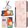Mobigear Butterfly Samsung Galaxy A13 4G Pungetui med Seddelrum - Rosaguld