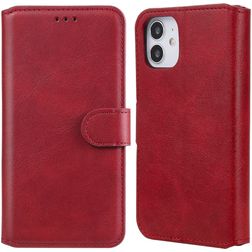 Mobigear Wallet iPhone 12 Mini Knížkové pouzdro Peněženka - Červená