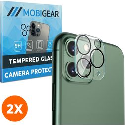 Mobigear iPhone 11 Pro Max Cristal templado Protector de cámara - Compatible con fundas (pack de 2)