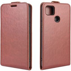 Mobigear Xiaomi Redmi 9C Etui z klapką pionową - Brązowy