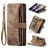 CaseMe C30 Samsung Galaxy Z Fold 4 Capa livro Carteira - Castanho