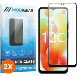 Mobigear Premium Xiaomi Redmi 12C Vidro temperado Película de ecrã - Compatível com capas (Pack de 2)