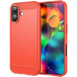 Mobigear Brushed Slim iPhone 17 Fleksibel TPU Bagsidecover - Rød