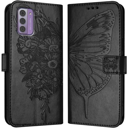 Mobigear Butterfly Nokia G42 Funda tipo libro Cartera - Negro