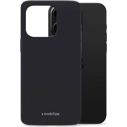 Mobilize Rubber Gelly iPhone 16 Pro Max TPU flexible Carcasa - Negro