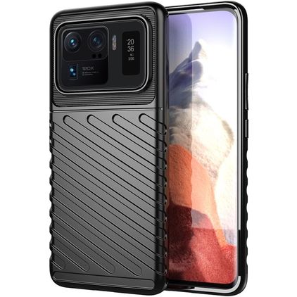 Mobigear Groove Xiaomi Mi 11 Ultra TPU flexível Capa traseira - Preto