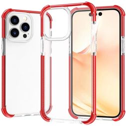 Mobigear Full Bumper iPhone 14 Plus Funda Plástico rígido Carcasa Antigolpes - Transparente / Rojo