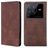 Mobigear Retro Slim Vivo X80 Pro Cover a libro portafoglio - Marrone
