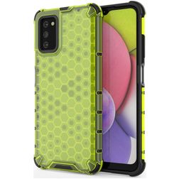 Mobigear Honeycomb Samsung Galaxy A03s Plástico rígido Capa traseira Antichoque - Verde