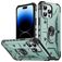Mobigear Armor Ring iPhone 14 Pro Max Hard Case Back cover Shockproof with Ring Holder - Green