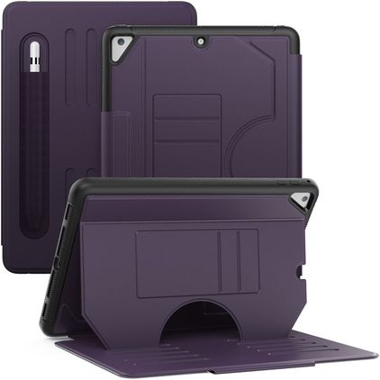 Mobigear Magnetic Folio iPad Air 2 (2014) Wallet case + Stylus Holder - Purple