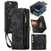 CaseMe 008 iPhone 12 Pro Funda tipo libro 2 en 1 con carcasa extraíble Cartera - Negro