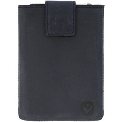 Valenta Card Case Pocket Læder Kortholder - 8 kort - Blå