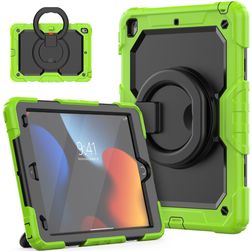 Mobigear RingGuard iPad 9 (2021) Funda Plástico rígido / Silicona Carcasa + Soporte - Verde