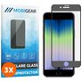 Mobigear Premium iPhone SE (2022) Vidro temperado Película de ecrã - Compatível com capas - Preto (Pack de 3)