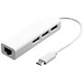 Mobigear USB-C til Ethernet / USB-A Hub - Hvid