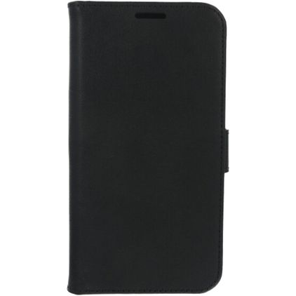 Valenta Classic iPhone 12 Pro Max Aito nahka Lompakkokotelo + Setelitasku - Musta